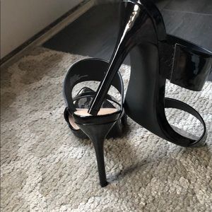 Brand new Black Patent Leather Heeled Sandals